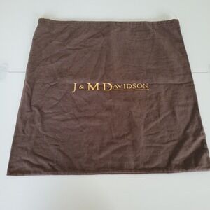 J‎ & M Davidson Dust Bag Brown Gold Logo Handbag Storage Pouch 24 x 23 Large